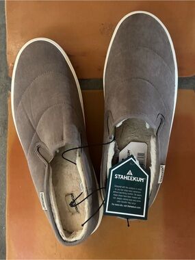 Staheekum Quilted Slip-On Mules in Taupe